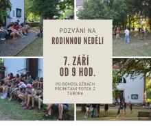 pozvánka na rodinnou neděli po táboře