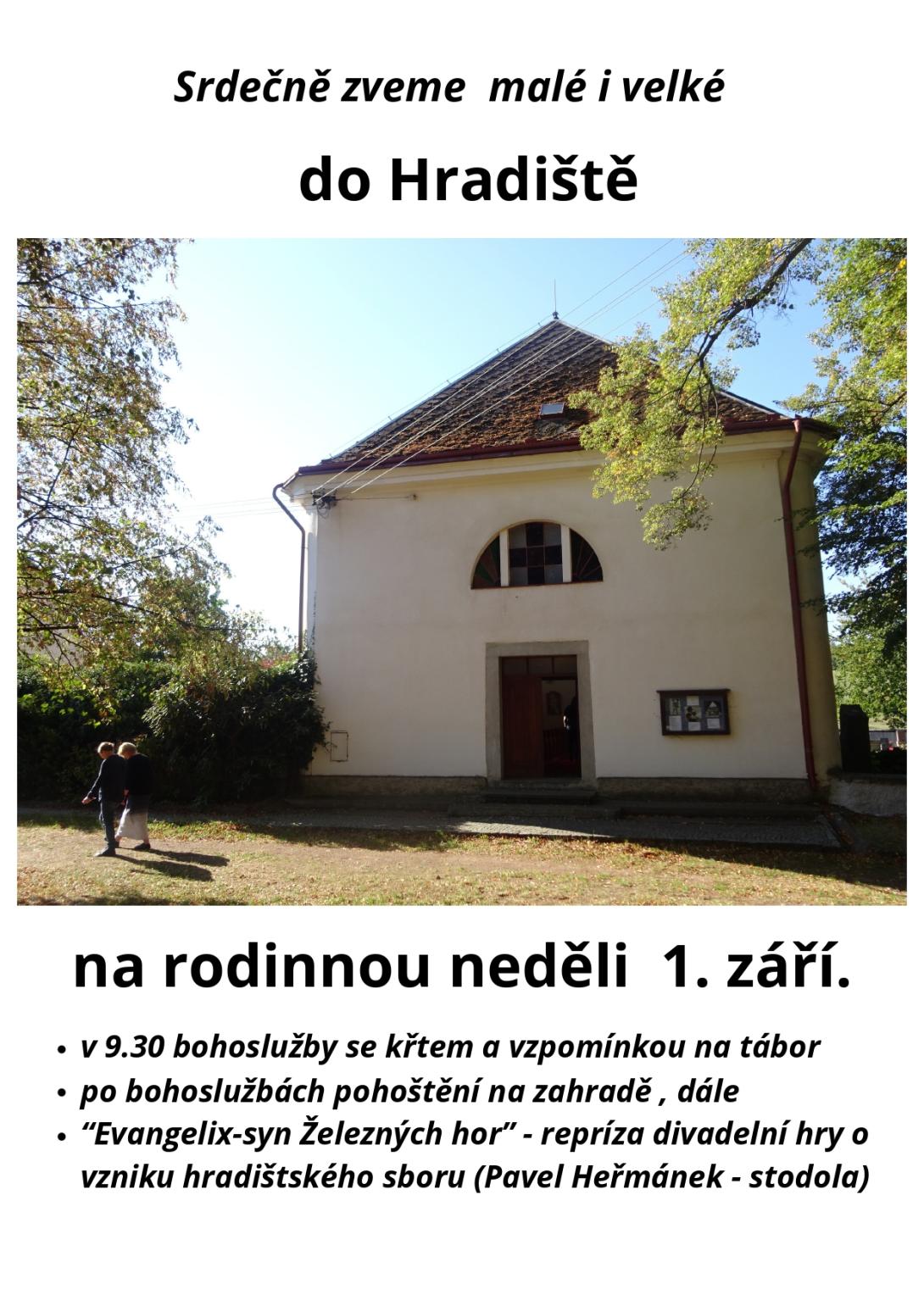 pozvánka na rodinnou neděli 1.9.2024