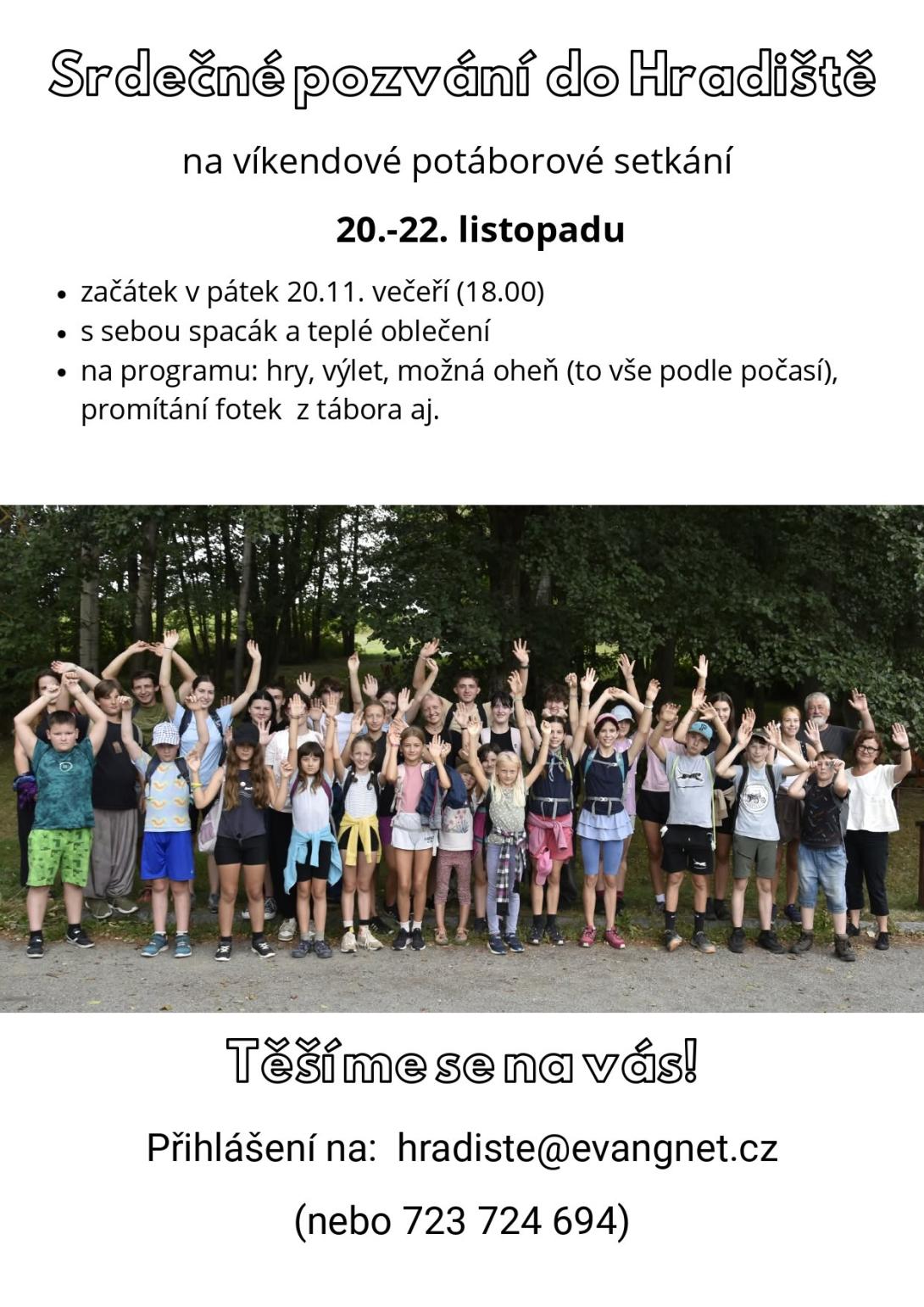 Pozvánka Víkendovka 20.-22.11.2026